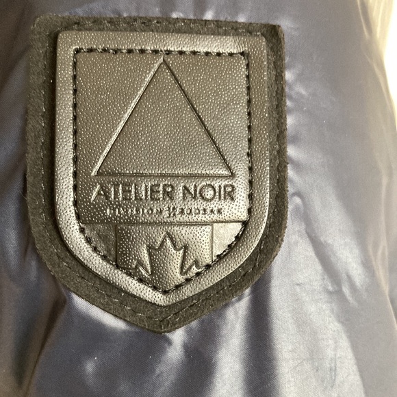 Atelier Noir Rudsak men’s down filled bomber jacket with hood. Dark navy. Size L - Picture 5 of 12